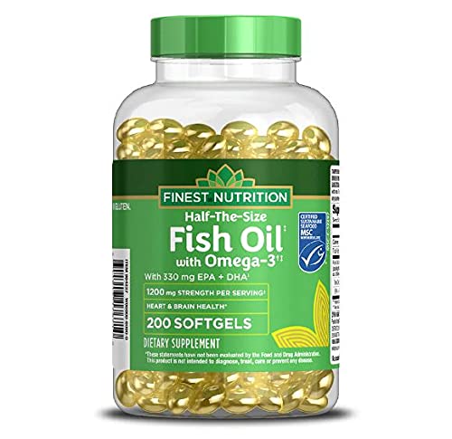 Walgreens (Formerly Finest Nutrition) Mezza-The-Size Fish Oil 1200 mg Softgels 200.0ea
