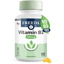 Freeda Vitamin B2 Riboflavin 50mg – Energy & Nervous System Support – Kosher, Vegan, Gluten-Free B2 Supplemento per il cervello e il metabolismo – (100 Ct)
