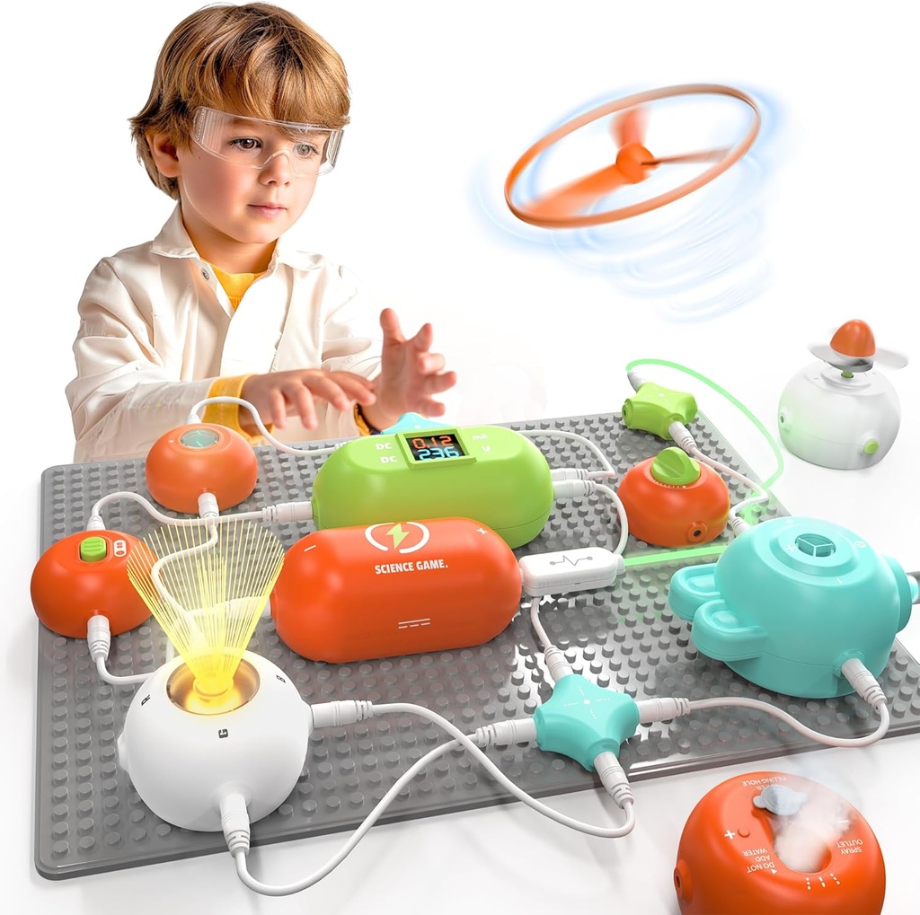 Kit Scienza per Bambini - Kit STEM per Bambini, Kit di Esplosione Elettronica, Oltre 420 Progetti, 35 Parti Circuiti, Regali per Giocattoli Educativi STEM per Bambini Ragazze Età 3 4 5 6 7 8 9 10 12