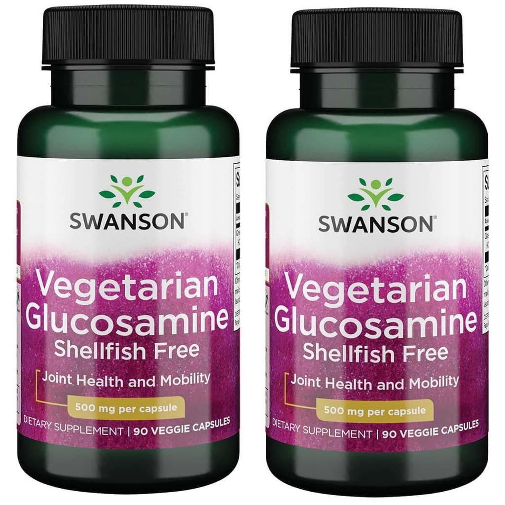 Swanson Glucosamina Vegetariana - Shellfish Free 500 Milligrammi 90 capsule di veg (2 Confezione)