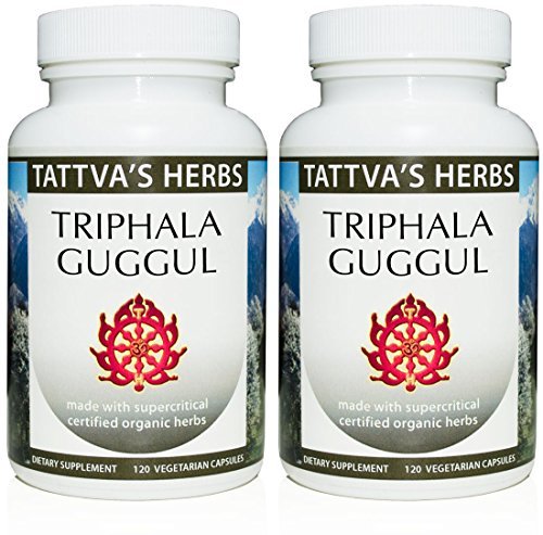 Triphala Guggul Integratore di erbe, Ayurveda Integratori di erbe, Salute Digestiva & Supporto, Triphala capsule in polvere, 240 Conte (2 Pack), 25 anni di servizio Premium