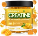 Creatina Monoidrato Gummies per Uomini & Donne 120 CT - 5600mg di Creatina Monoidrato per Serve, Creatina Masticabile Monoidrato per Supporto Muscolare & Energy Boost, Zucchero Libero, Vegan (Mango Flavor)