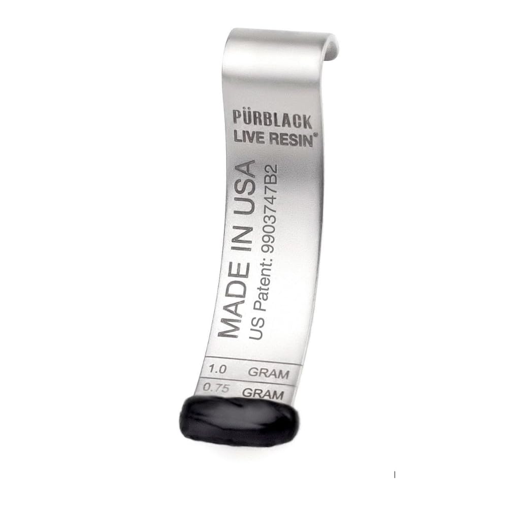 Pürblack® Pürscale per Shilajit - Strumento di misura della resina brevettato con Spoon | Assicura dosaggio preciso, autodissolvente, tempo-salvaggio, odor Neutralizing | Pillole artigianali istantaneamente per il consumo immediato