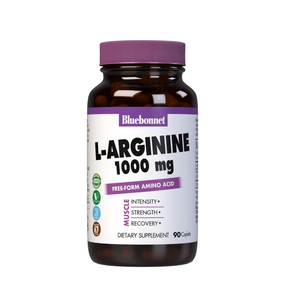 Bluebonnet L-Arginina 1000 mg capsule, 90 conte