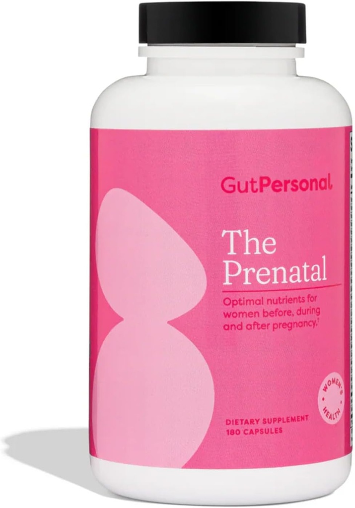 GutPersonal Il Supplemento Prenatale, Allevia la Malattia del Mattino e Contiene Nutrienti Essenziali Formulati per essere Il Supporto Prenatale e Postnatale Completa - 180 Capsule