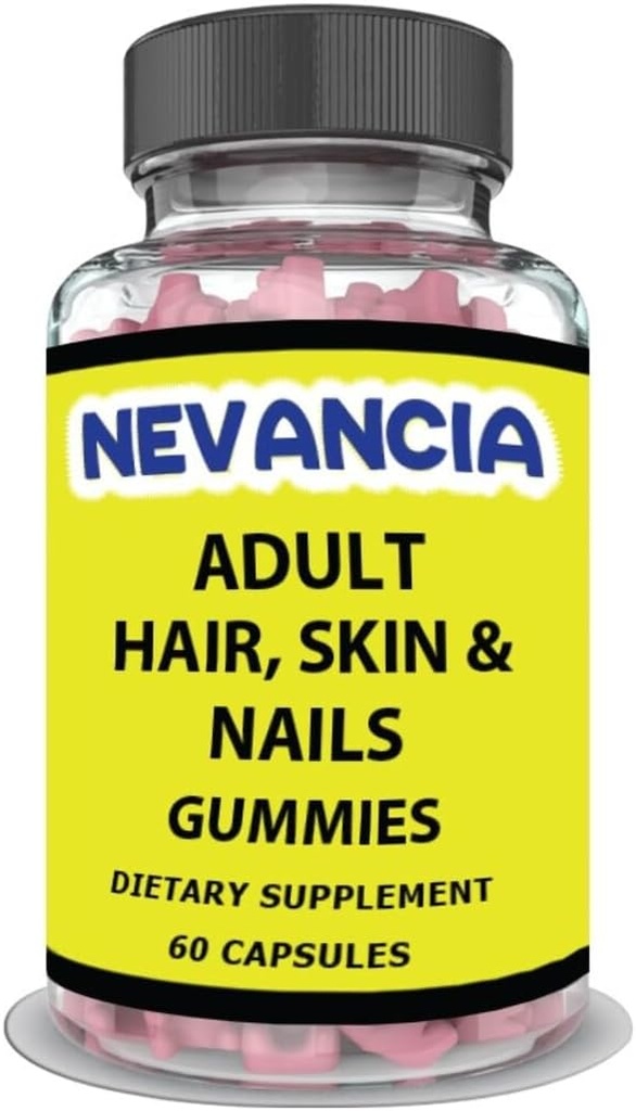 Capelli adulti, Pelle & Nails Gummies - Biotina 5000 mcg - per la crescita più veloce e più sana dei capelli, unghie più forti, pelle più sana – per le donne & uomini - Extra Forza, 60 Vegan Gummies