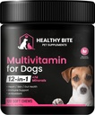 Salute Bite 12 in 1 Multivitaminico per Cani - Integratore di Pelle e Cappotto, Supporto Immune, Vitamine Pet, Calcio per Cani Made in USA - 120 Conte