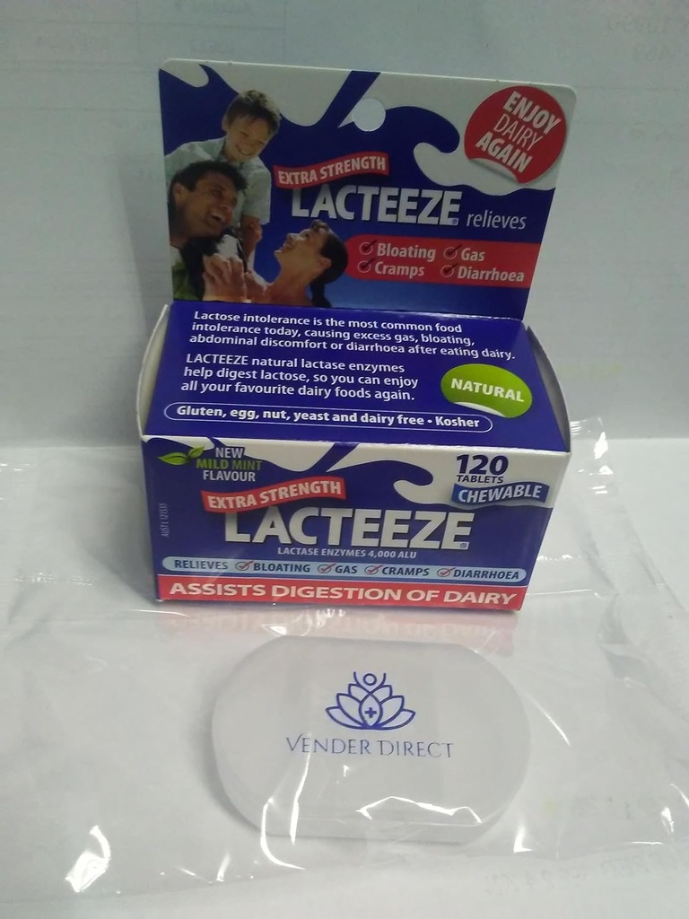 Lacteeze Extra Strength 4000 ALU, con caso Pill