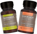 Integratore di resveratrolo dei prodotti di Endurance – Estratto di pelle di uva e ENDUR-ACIN 250mg Niacin - Extended Release for Optimal Absorption & Low-Flush