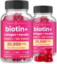 NutraChamps Hair Skin & Nails Gummies, Biotin con Collagen & Keratin, 5000mcg Biotin Beauty Complex, Integratore di Vitamina, Berry, 120 Count, Capelli Sani, Pelle Radiante & Strong Nails (Pack of 2)