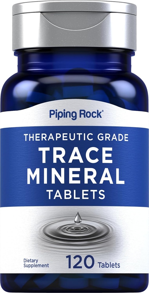 Piping Rock Trace Minerals Supplementi | 120 compresse | Grado terapeutico | Pillole per uomini e donne | Non OGM, Gluten Free
