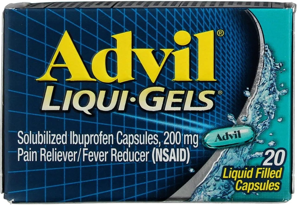 Advil Pain Reliever/Fever Riduttore Liqui-Gels 20 CP - Acquista i pacchetti e Salva (Pack of 2)
