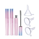 3 pezzi 7ml di lusso riutilizzabili tubi Mascara vuoto con il contenitore del tubo della bottiglia della bacchetta della palpebra vuoto per il mascara dell'olio di crescita della ciglia con la spazzola e 3 imbuti casa e l'uso di viaggio rosa gradiente