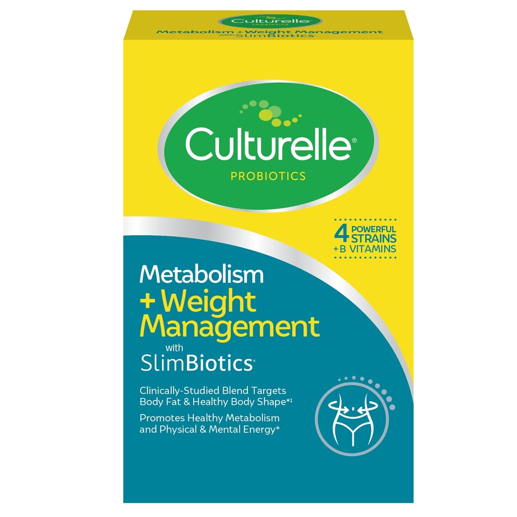 Culturelle Metabolismo + gestione del peso con SlimBiotics® Probiotic Capsule – 30 Conte – Aiuta a gestire in modo sicuro il peso - promuove il metabolismo sano e l'energia fisica e mentale