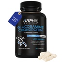 ORPHIC NUTRITION Glucosamine Chondroiting MSM 2100MG (90 caps) - Integratore di supporto congiunto per uomini e donne* - Supporta il cartilage e la mobilità