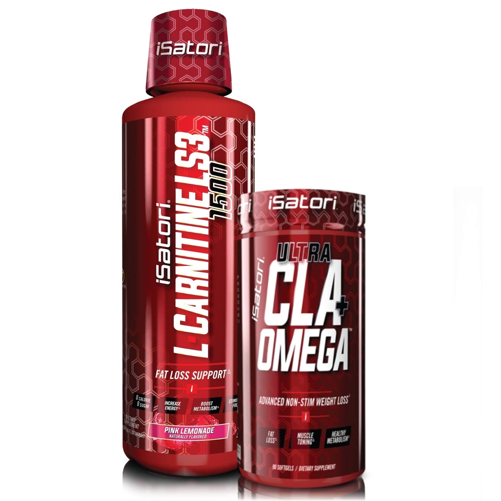 iSatori L-Carnitine LS3 Pink Lemonade 1500mg (32 Serve) & iSatori Ultra CLA (90 Softgels)