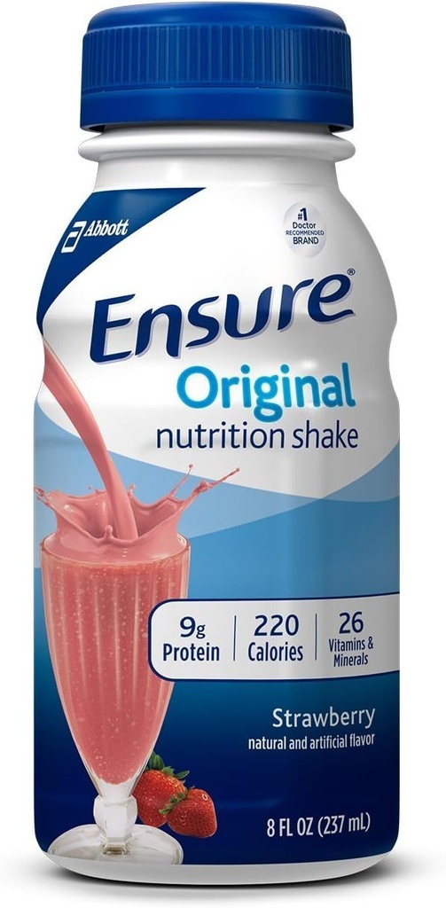 Assicurare la nutrizione originale Shake, fragola, 8 once, 6 conte