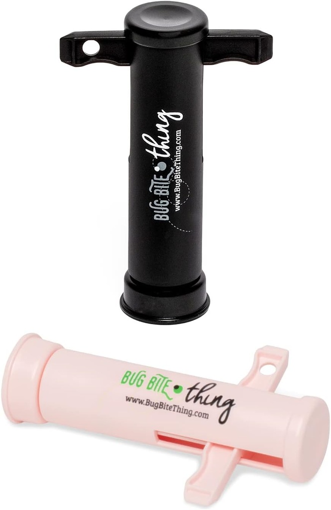Bug Bite Thing Suction Tool - Bug Bites and Bee/Wasp Stings, Natural Insect Bite Relief, 2-Pack, 1 Nero/1 Rosa