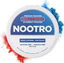 Tacchi di energia Nootro con Caffeina, Piccole Nootropiche, 40 mg Caffeina naturale, Vitamina B6, Magnesio, Zucchero Libero, No Nicotina Pouches, Tobacco Libero, 20 Pouches Per Can, 1 Confezione (Bull Rush)