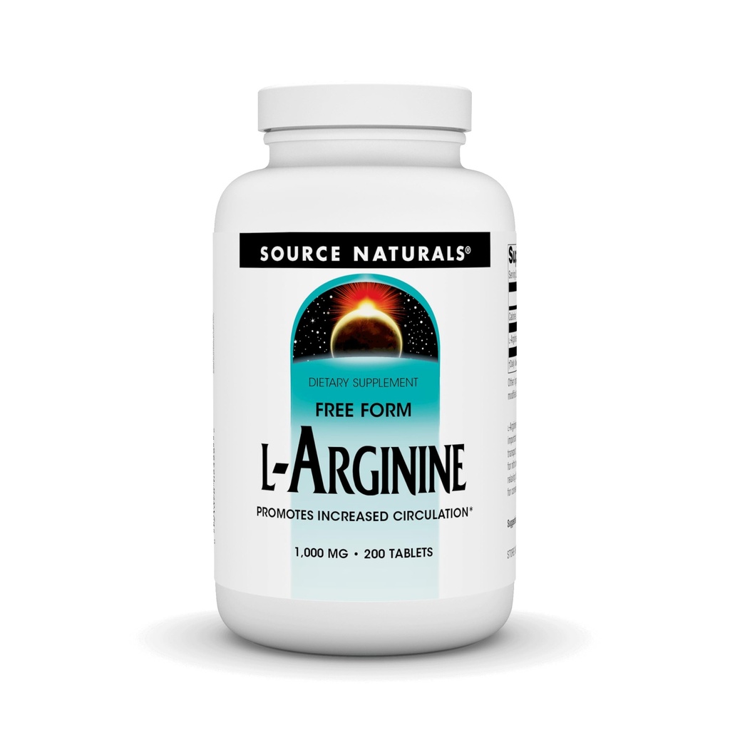 Fonte Naturals L-Arginina Free Form* - 1000 mg, 200 compresse