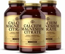 Solgar Calcium Citrato di Magnesio, 250 compresse (Pacchetto di 3) - Supporta Bones e denti sani - Supporto di sistema muscoloscheletrico e nervoso - Altamente assorbibile - Non OGM e Vegan - 150 Serve totali