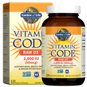 Giardino della vita Vitamina D, Vitamina D3, Vitamina D 2000 IU, Alimenti integrali crudi D3 Integratori con clorella, frutta, verdura e probiotici per la salute biologica e immunitaria, 120 capsule vegetariane