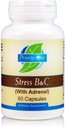 Priority One Vitamins Stress B & C 60 Capsule - B Complex con Intero Gland Adrenale per supportare Nervi sani, Pelle, Occhi, Gastrointestinali e Funzioni cerebrali.*