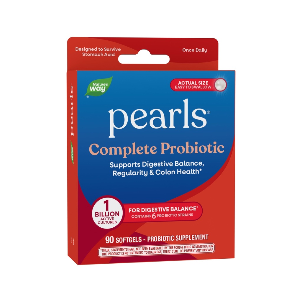 Le perle della strada della natura Probiotico completo, Supporta l'equilibrio digestivo*, 1 miliardo di culture dal vivo, Supplemento per gli uomini e le donne, No Refrigeration richiesto, 90 softgels (Packaging May Vary)