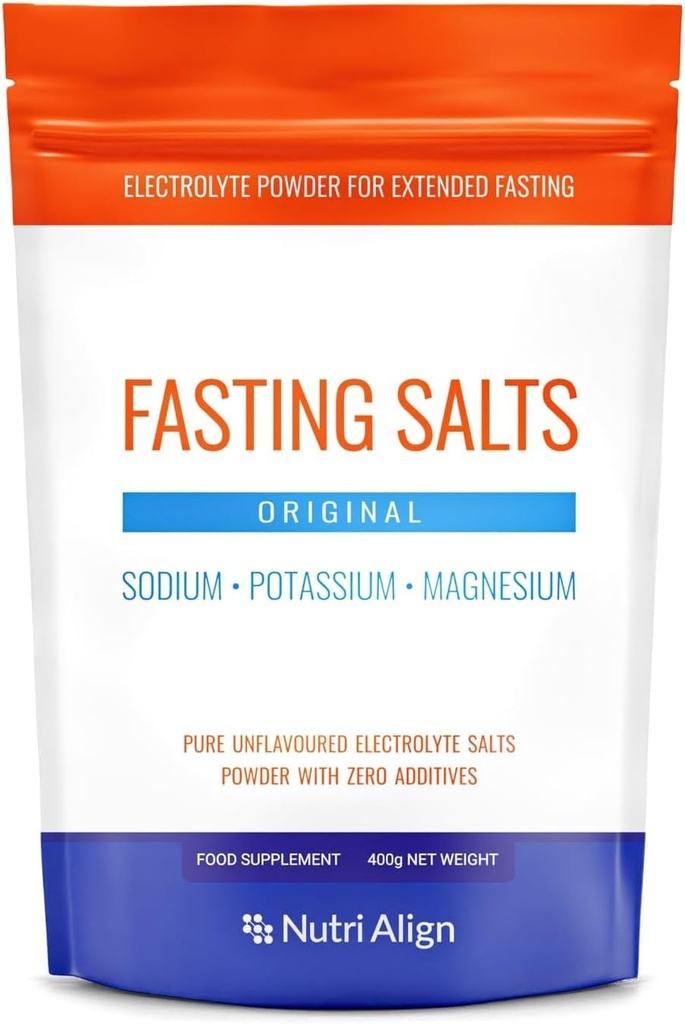 Nutri-alline sale di fissaggio elettroliti polvere | 400g di magnesio di potassio di sodio elettroliti | elettroliti puri non infiammati per il digiuno esteso e intermittente | Sugar Free & Filler Free