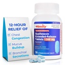 TIME-CAP Los Angeles, INC. Timely Guaifenesin 1200 mg Extended Release Tablets - Expectorant Mucus Relief & Chest Congestion Relief per adulti - dura fino a 12 ore - 70 conte