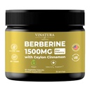 VINATURA Berberina 1500mg - Integratore di Berberina con Cannella di Ceylon, Max Potency Berberine HCL - 90 capsule