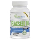Organic Flaxseed Oil Softgels - 1000mg Premium, Virgin Cold Pressed from Flax Seeds - Hair Skin & Nails Support - Omega 3-6-9 Supplement - 100 Count - Più di 3 mesi di fornitura!