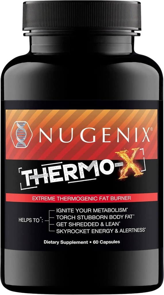 Nugenix Thermo-X: Integratore di bruciatore grasso termogenico per gli uomini, Acceleratore metabolico estremo, 60 conte
