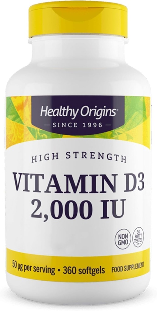 Vitamina D3 1.000 UI (non OGM), 360 Softgels