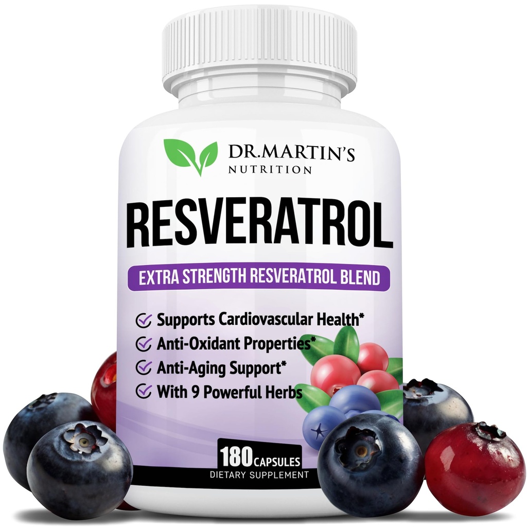 Extra Forza Resveratrolo 1568mg - 180 capsule - 3 mesi di fornitura | Antiossidante supplemento | naturale Trans-Resveratrolo pillole | per Anti-invecchiamento, salute del cuore, sistema immunitario e funzione del cervello