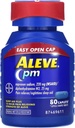 Aleve PM Caplets, Naproxen Sodium 220 mg (NSAID)/difenidramina HCl 25 mg, Dolore Reliever/Nighttime Sleep-Aid, Non-Habit Forming, 80 Count