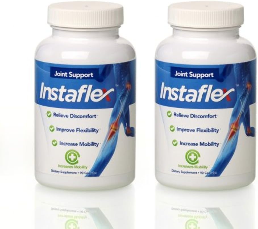 Supporto congiunto Instaflex - Miscela di sollievo articolare clinicamente studiata di Glucosamina, MSM, Salice Bianco, Turco, Ginger, Cayenne, Acido Ialuronico - 2 Pack, 180 Capsule