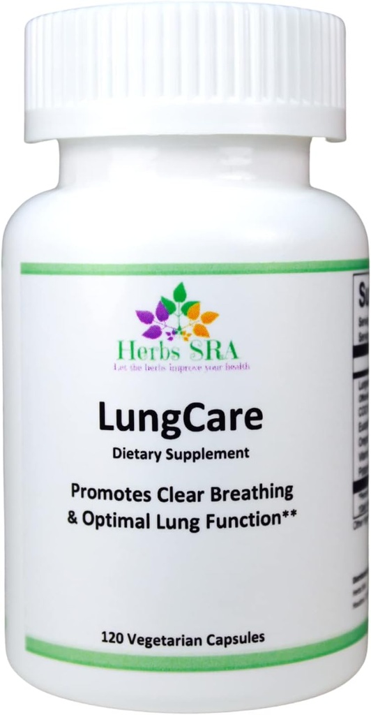 Erbe SRA Lung Cleanse & Detox Formula. Supporta polmoni e salute respiratoria, aiuta la chiara congestione del muco naturalmente. 120 capsule vegetariane