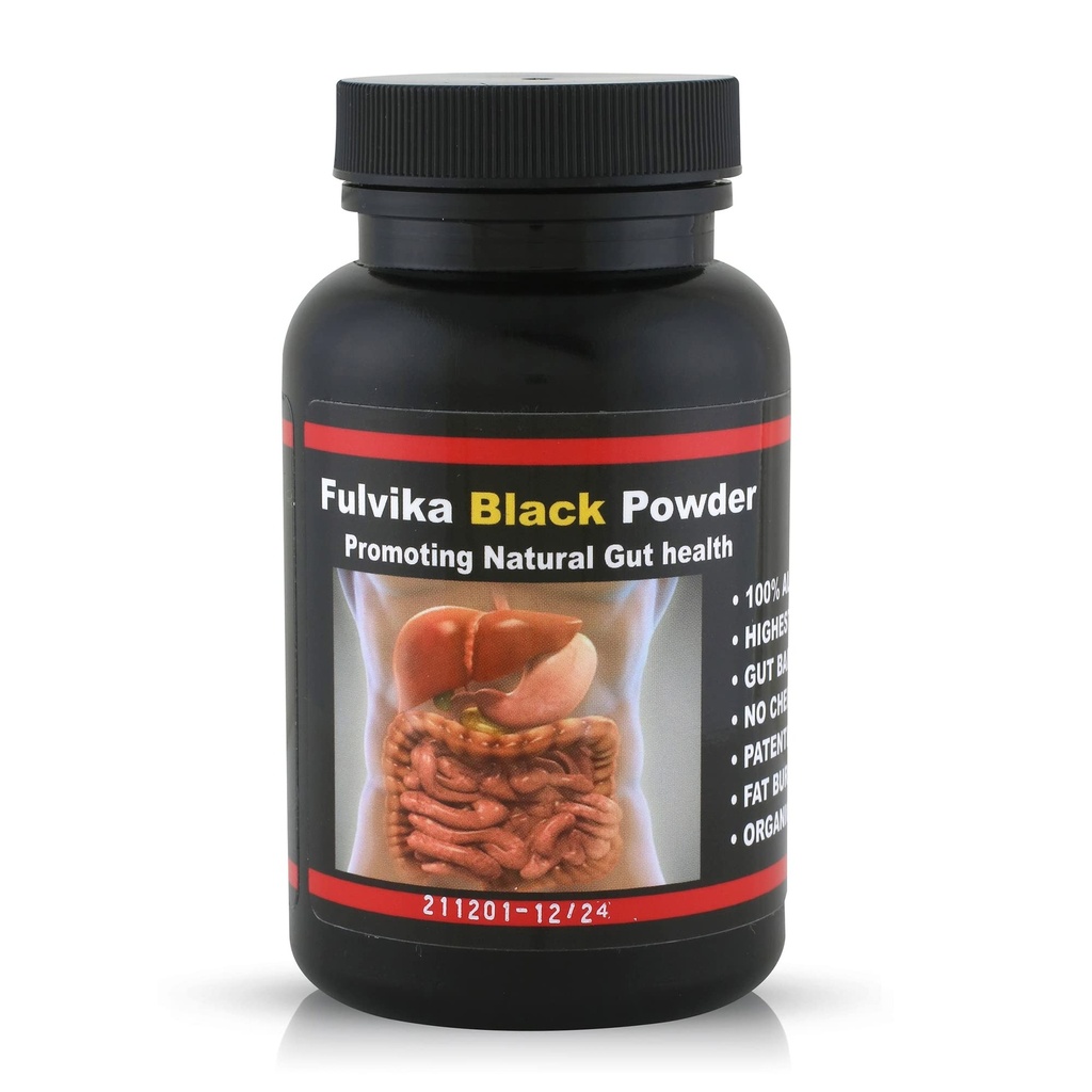 74+ Polvere minerale di vassoio con acido Humic & Fulvic (166 Serve) (senza aroma) – Integratore di minerali vegetali, vegani, trace con elettroliti e pH alcalino (Kosher) – Acqua nera – di Fulvika Black