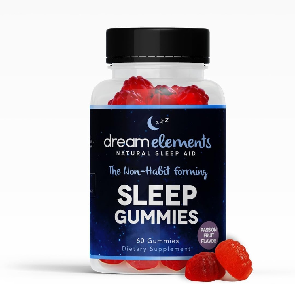 Gommie di supplemento di sonno - tutto naturale, frutto della passione, 60ct