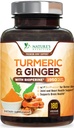 curcumina curcuma curcuma supplemento 1950mg - 95% Curcuminoidi con curcuma organica e zenzero, BioPerine pepe nero per il miglior assorbimento, naturale Vegan Joint Support, Non-GMO, in bottiglia in USA - 180 capsule
