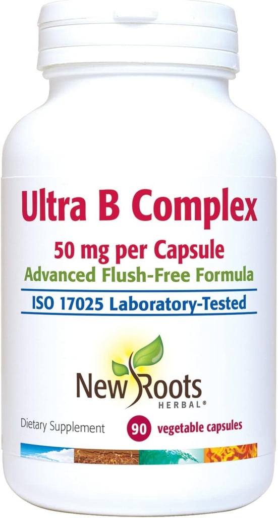 NUOVO ROOTS HERBAL Ultra Vitamina B Supplemento (50mg) con vitamina B6, B12, Biotin | Integratore di supporto Immune Avanzato (90 Tappi di Veg)