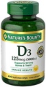 Vitamina D3 5000 iu della salute immunitaria di Bounty della natura, rilascio rapido 400 Softgels