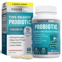Balance ONE Probiotic per Donne & Uomini – Time-Release Tablets per 15x Survivability – Formula 12-Strain con L. Plantarum & L. Acidophilus – Gut & Digestive Health Support – 60 compresse