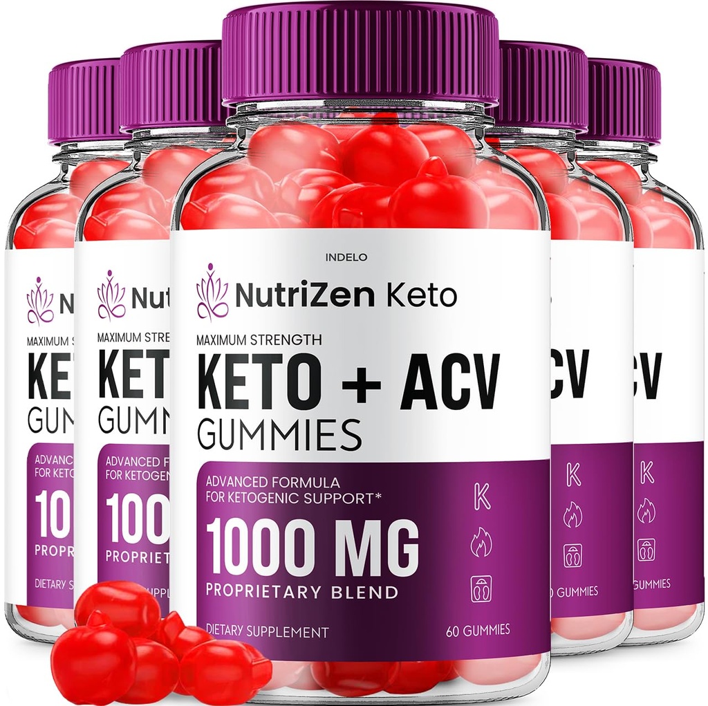 (5 Pack) NutriZen Keto ACV Gummies - Advanced Formula Nutri Zen Keto Plus ACV Gummies Aceto di sidro di mele Keto Nutrizen ACV Gummies Integratore alimentare Recensioni Uomo Donne (300 Gummies)