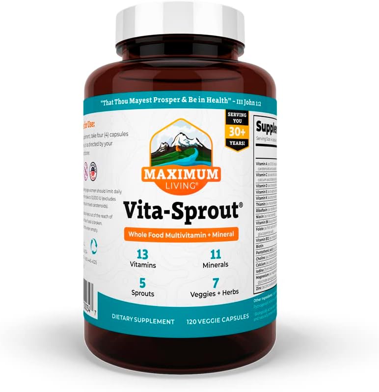 Massimo Vivere - Vita-Sprout Multivitaminico intero-Food & Phytonutrient Blend - 120 capsule