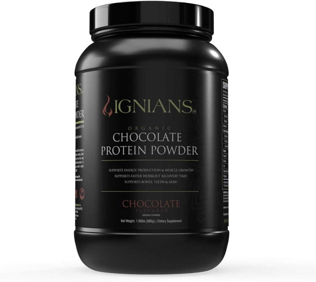 Organic Plant-Based Protein Powder|Pea Blend|26.5 g Protein| 5g Carbs|Vegan Friendly|Lactose Free| for Men & Women|for Shakes, Smoothies, & Baking|Chocolate