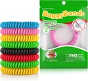 24 Pack Braccialetti di zanzariera, braccialetti a repellente individuale, DEET banda libera, naturale e impermeabile