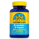 Natura's Life Bromelain & Papain | Enzimi proteolitici per il supporto digestivo & Comfort | da Ananas & Papaya | 250mg Ea | 100 capsule vegetariane